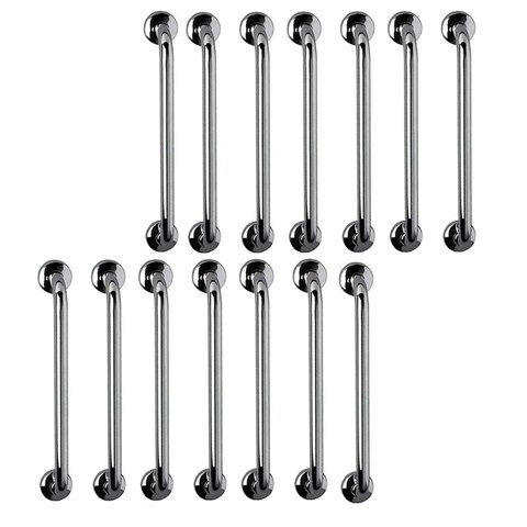Barra de Apoio 60cm Inox Kit 14 Unidades Gestante Idoso Deficiente Banheiro Box Corrimao Segurança a