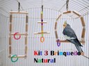 Ver imagem 2 de Brinquedo Aves calopsita papagaio kit 3 balanços natural