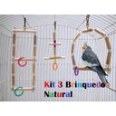 Ver imagem 2 de Brinquedo Aves calopsita papagaio kit 3 balanços natural