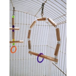 Brinquedo Aves calopsita papagaio kit 3 balanços natural - 10