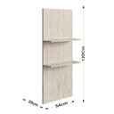 Ver imagem 2 de Acessórios para Cozinha Painel Bancada Greta 2 Prateleiras Crema - Irm Móveis