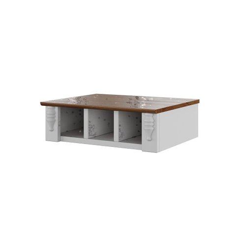 Armário de Cozinha Garrafeiro M550619 sem Porta MDF 48,5cm Branca Linz Móveis