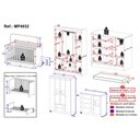 Ver imagem 4 de Quarto de Bebê Completo com Berço Americano 3 em 1 e Colchão Incluso Flor Multimóveis MP4932