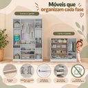 Ver imagem 5 de Quarto de Bebê Completo com Berço Americano 3 em 1 e Colchão Incluso Flor Multimóveis MP4932