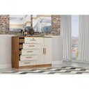 Ver imagem 4 de Cômoda Space 5 Gavetas MDF-MDP com Puxadores Metálicos Fendi Móveis Novo Horizonte