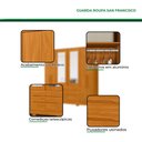 Ver imagem 4 de Guarda Roupa Casal San Francisco 6 Portas Cinamomo com Espelho com Mesa de Cabeceira Ares Cinamomo