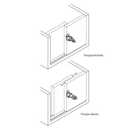Fechadura Cilindro de Pressão Porta Correr 8x11mm - Fgvtn - 2