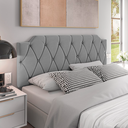 Ver imagem 2 de Cabeceira Estofada Kelly Dobrável Box Solteiro 0,90cm Suede-cinza