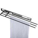 Ver imagem 3 de Porta Pano de Prato Triplo Preto Suporte Cozinha de Corrediça Deslizante Armário