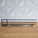 Ver imagem 4 de Porta Pano de Prato Triplo Preto Suporte Cozinha de Corrediça Deslizante Armário