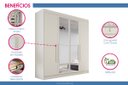 Ver imagem 4 de Guarda-roupa Casal Nantes 4 Portas 3 Gavetas 100%mdf com Espelho Off White/peroba - Europa Móveis