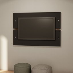 Painel para TV Home 130cm X 90cm Montreal Pai2025-Prme Estilare Preto - 1