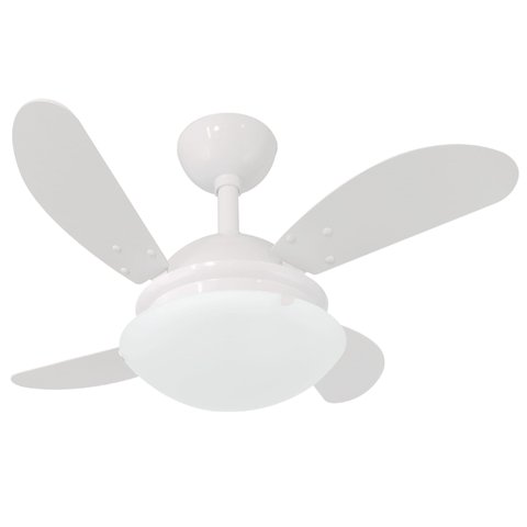 Ventilador de Teto Infinity Plus Mini Branco 4 Pás MDF Branco 110V 1019
