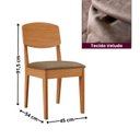 Ver imagem 4 de Conjunto Sala de Jantar Mesa Dublin Tampo MDF 180cm Canto Copo com Vidro e 6 Cadeira Cleo Yescasa