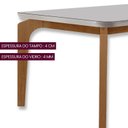Ver imagem 7 de Conjunto Sala de Jantar Mesa Dublin Tampo MDF 180cm Canto Copo com Vidro e 6 Cadeira Cleo Yescasa