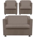 Ver imagem 1 de Kit Namoradeira + 02 Polt. Bia P/ Recepção Clinicas Consultorios Sala de Estar Hospitais - Jm interi