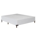 Ver imagem 4 de Cama(BoxCasal+Colchão D-33)138x188x20 TecidoSintético-Branco
