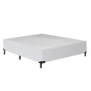Ver imagem 3 de Cama(BoxCasal+Colchão D-33)138x188x20 TecidoSintético-Branco