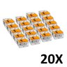 Kit 20 Conector Emenda Compacto Fios e Cabos 2 Vias 221 Wago - 2