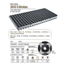 Bandeja Para Produção De Mudas 200 Células - 25 Unidades - 3