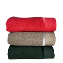 Ver imagem 1 de Kit 3 Toalhas de Banho Premium Grande e Grossa Eleganz Banhão 75x150 Cm 100% Algodão - Verde - Cinza