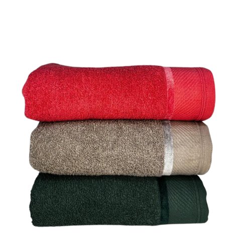 Kit 3 Toalhas de Banho Premium Grande e Grossa Eleganz Banhão 75x150 Cm 100% Algodão - Verde - Cinza