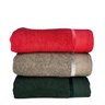 Kit 3 Toalhas de Banho Premium Grande e Grossa Eleganz Banhão 75x150 Cm 100% Algodão - Verde - Cinza - 1