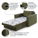 Ver imagem 5 de Sofa Cama Solteiro com Braços Quadrado 80x105cm Lua