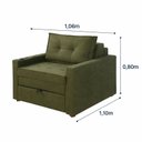 Ver imagem 7 de Sofa Cama Solteiro com Braços Quadrado 80x105cm Lua