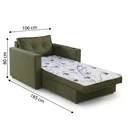 Ver imagem 4 de Sofa Cama Solteiro com Braços Quadrado 80x105cm Lua