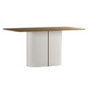Ver imagem 2 de Mesa de Jantar 6 Lugares 160cm Lille N02 Off White/Cinamomo - Mpozenato