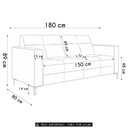 Ver imagem 4 de Sofá 2 Lugares 180cm Pés Metálicos Sallin Veludo Bege/Camel Z08 - Mpozenato