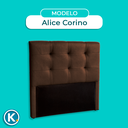 Ver imagem 5 de Cabeceira Estofada Queen Alice Nature Material Sintético Marrom 158x136