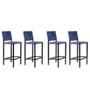 Ver imagem 2 de Banqueta Corda Nautica Azul - Varada Sacada Sala Balcão Kit 4 - Eletrostática - Azul