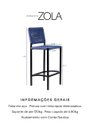 Ver imagem 5 de Banqueta Corda Nautica Azul - Varada Sacada Sala Balcão Kit 4 - Eletrostática - Azul
