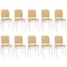 Kit 10 Cadeiras de Jantar Roma para Sala e Cozinha - Branco - 1