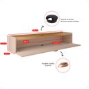 Ver imagem 6 de Rack Suspenso Home Classic New Pequeno Sala Estar Quarto Tv 32 Polegadas 1 Porta Puxador Concha - Lo