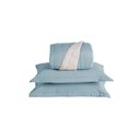 Ver imagem 2 de Kit Cobre Leito Matelado Dupla Face Sherpa de Carneiro 3 Peças Casal Percal 180 Fios Azul