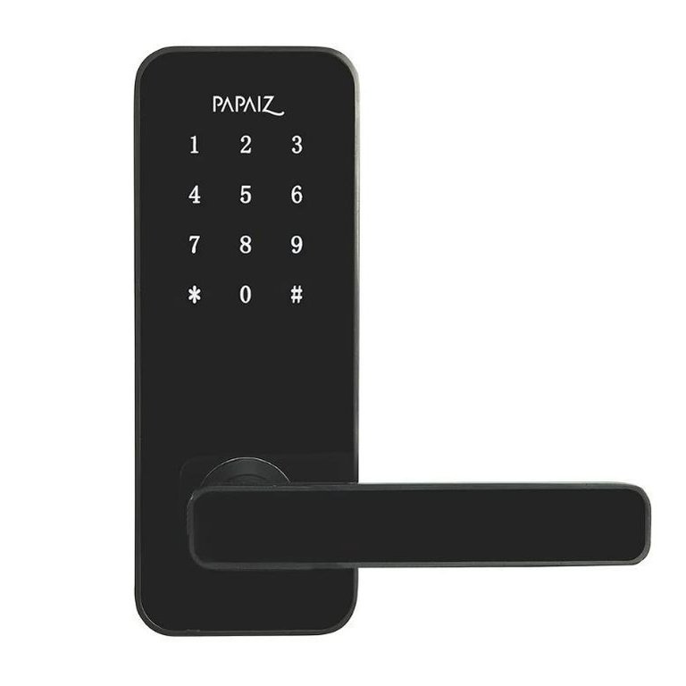 Fechadura Digital Smart Lock Embutida com Senha Cartão Preta