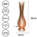 Ver imagem 2 de Luminária de Chão Santa Maria Mdf Luminária -:mdf Cru/90x28cm