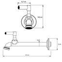 Ver imagem 6 de Torneira Tanque Jardim Coz. Parede Metal com Bico 1159 C-72