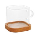 Ver imagem 1 de CONJ 2 CANECAS BOROSS QUADR BASE BAMBU 130ML