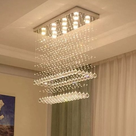 Lustre Cristal Legítimos K9 Para Mesa De Jantar:110V/220V (Bivolt)/espelhado/80cm