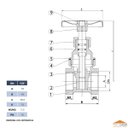 Ver imagem 4 de Registro Gaveta Industrial de 1.1/2 Latão Forjado Ivm Italy Válvula Gaveta Controle Passagem de Água
