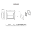 Ver imagem 3 de Quadros Vdi Modelo Embutir Cor Branco Tamanho 41x41cm Durín