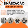 Kit Placas Sinaliza Banheiro H,m/unissex Pcd Café Fraldário - 2