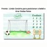 Edredom Dupla Face Tapete Foto Bebê Mêsversário Futebol Gol - 5