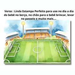 Edredom Dupla Face Tapete Foto Bebê Mêsversário Futebol Gol - 6