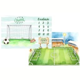 Edredom Dupla Face Tapete Foto Bebê Mêsversário Futebol Gol - 2