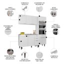 Ver imagem 3 de Armário de Cozinha Cp02 com Pia 120cm Pérola Z34 Branco - Mpozenato